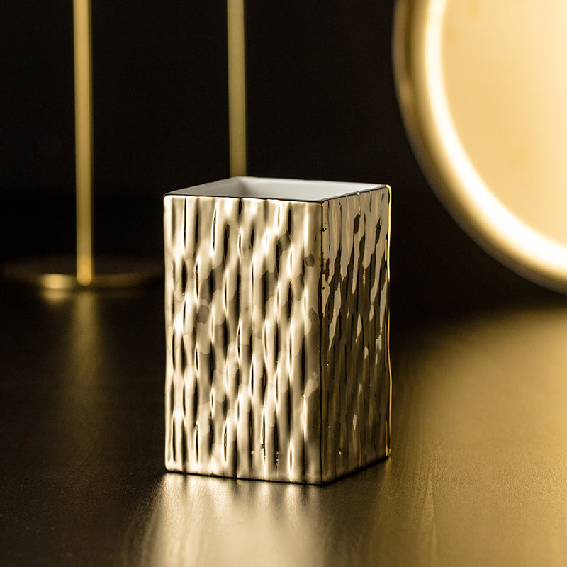 5 piece  Ceramic Gold  Bathroom Set