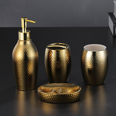 Four-piece ceramic wash bathroom set