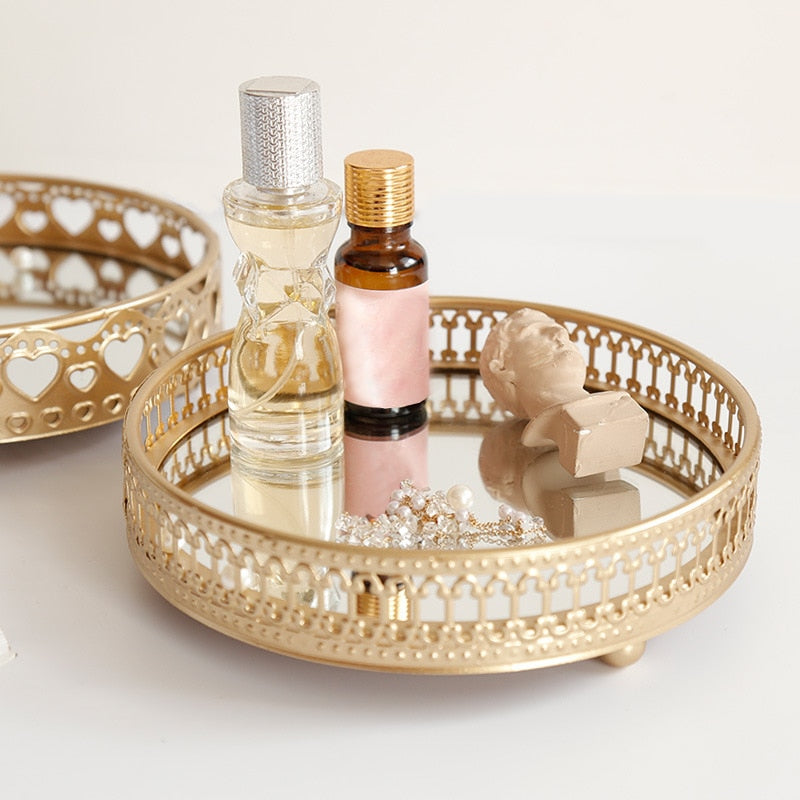 Luxury Glass Mirror Tray