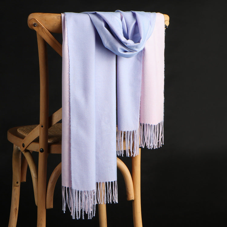 Double-Sided Women Winter Scarf.