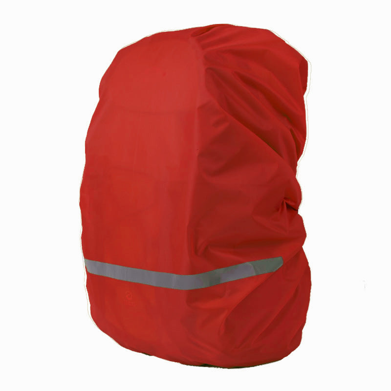 Outdoor Backpack School Bag With Reflective Rain Cover At Night