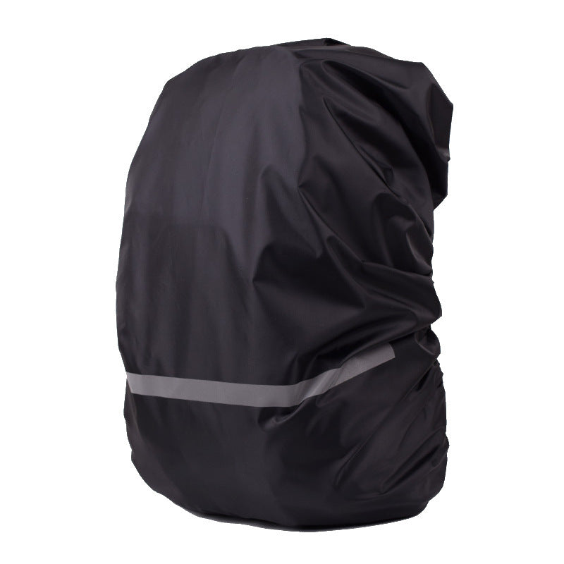 Outdoor Backpack School Bag With Reflective Rain Cover At Night