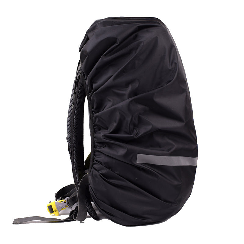 Outdoor Backpack School Bag With Reflective Rain Cover At Night