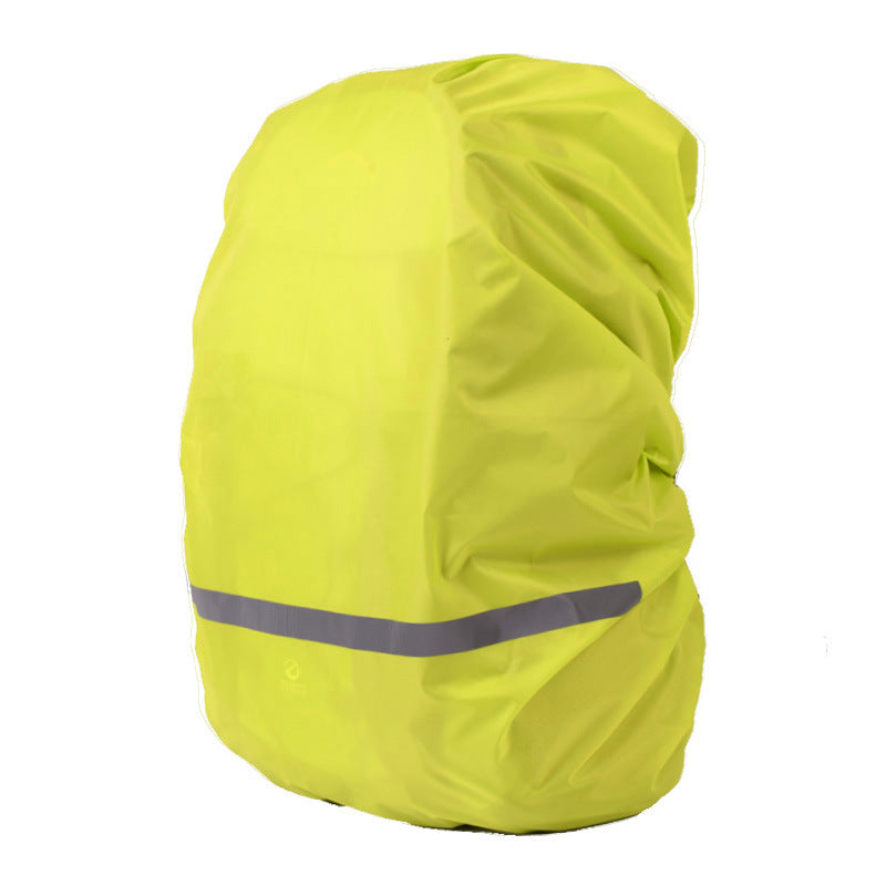 Outdoor Backpack School Bag With Reflective Rain Cover At Night
