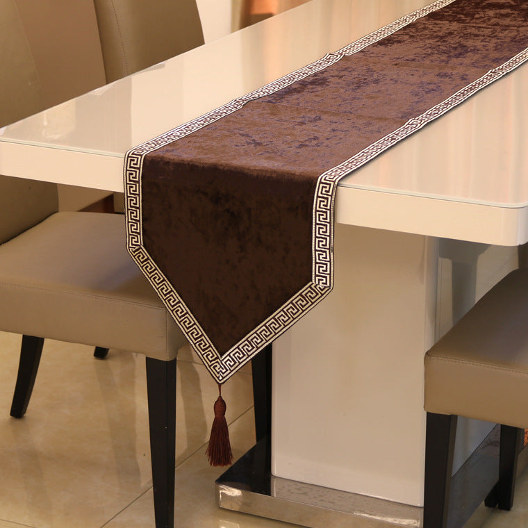 Simple New Chinese Style Piece Solid Color Table Runner