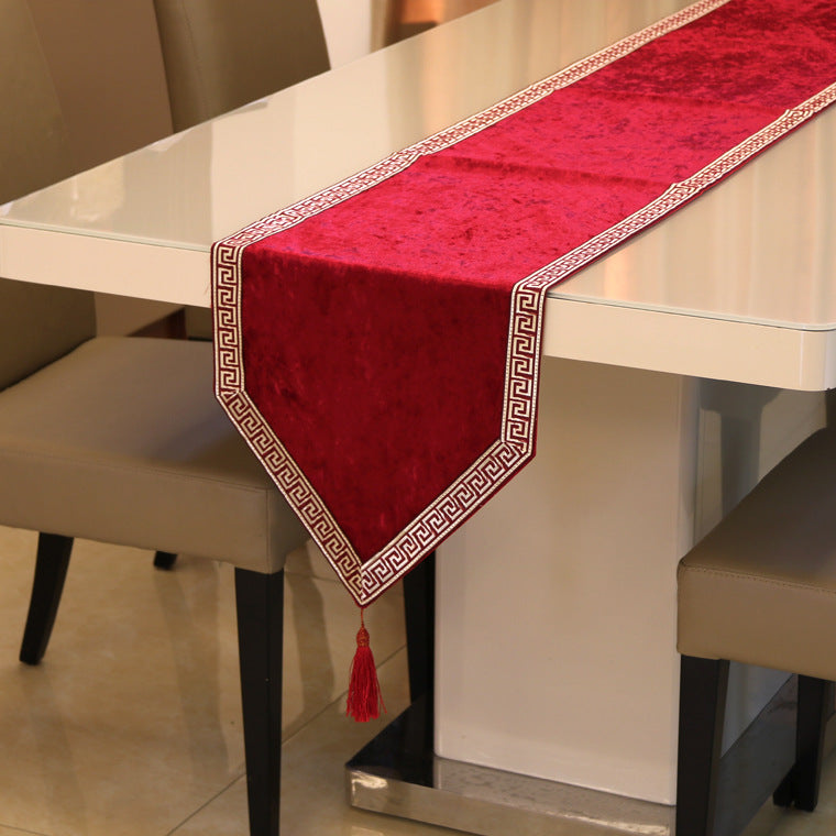 Simple New Chinese Style Piece Solid Color Table Runner