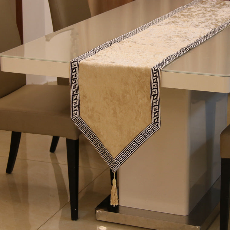 Simple New Chinese Style Piece Solid Color Table Runner