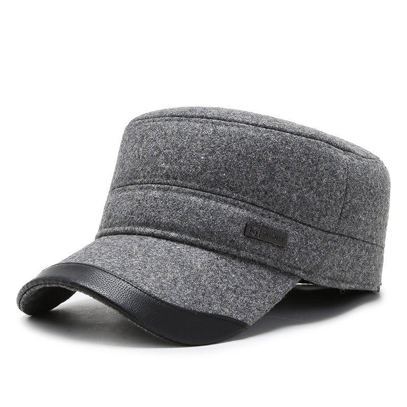 Winter warm father's hat thickened