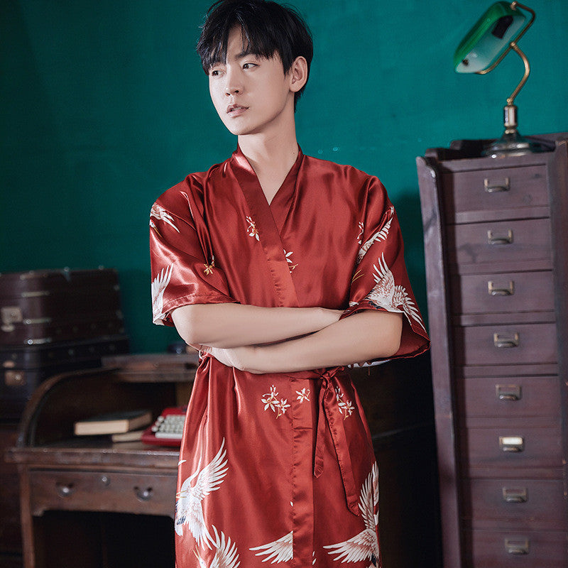 Women Two-piece Silk Pajamas