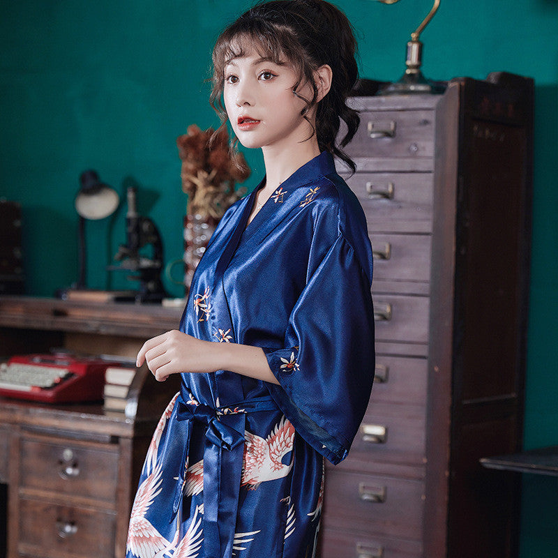 Women Two-piece Silk Pajamas