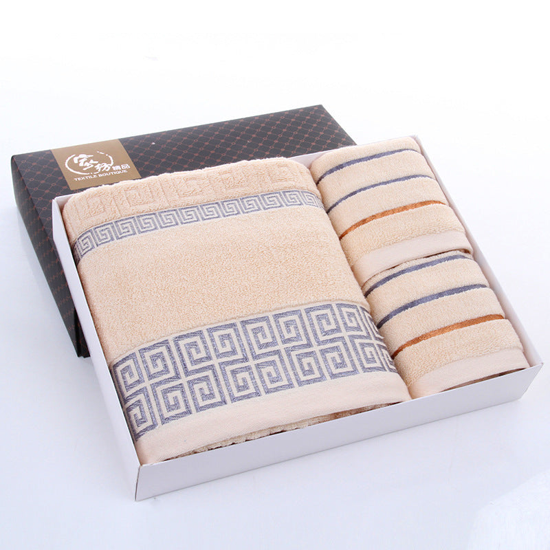Three-piece cotton towel set
