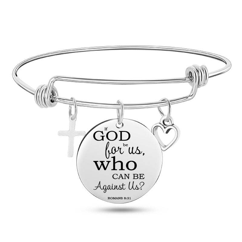 Unisex Bible Scripture Stainless Steel  Bracelet