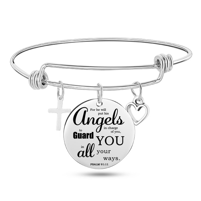 Unisex Bible Scripture Stainless Steel  Bracelet