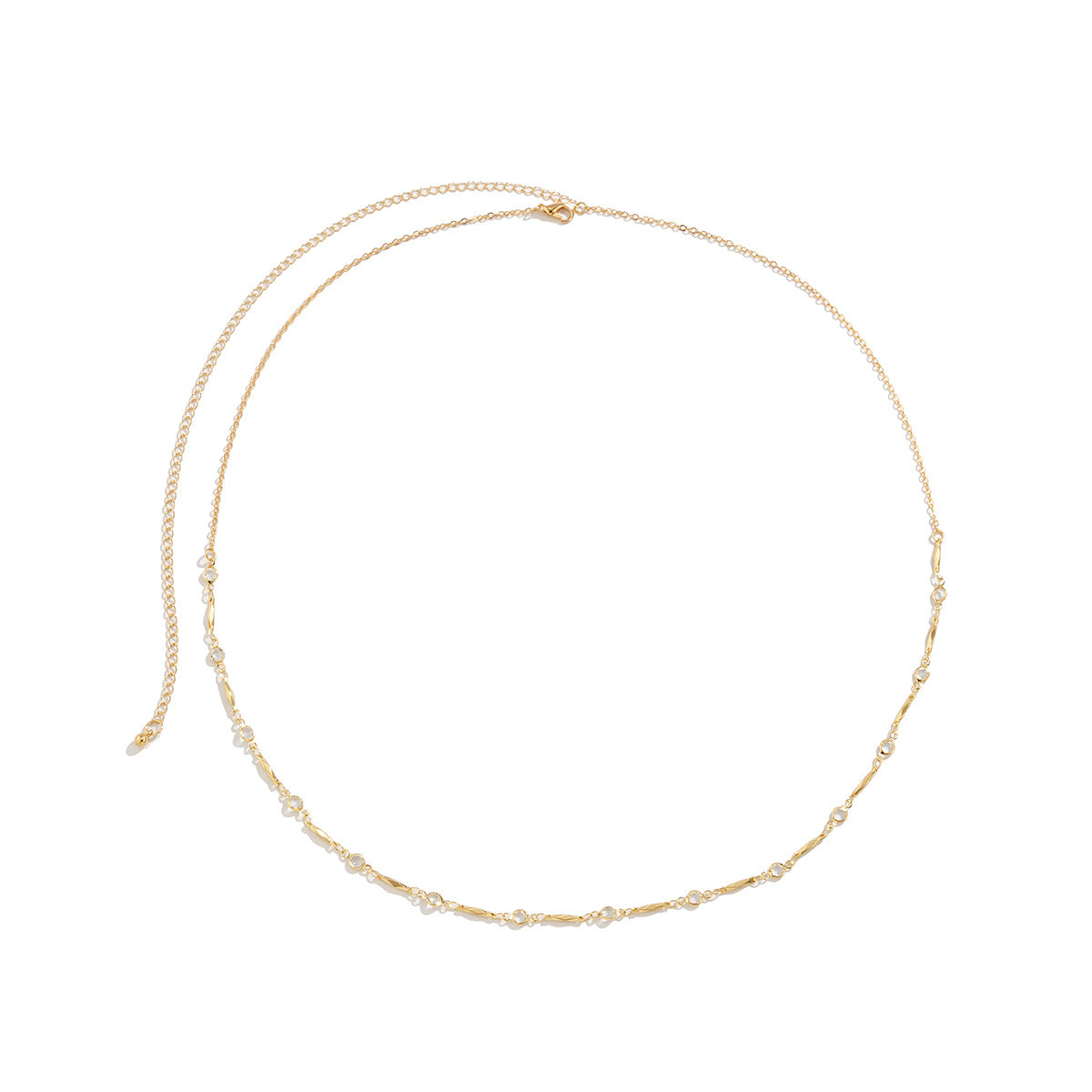 Gold and White Women's  Body Waist Chain Jewelry