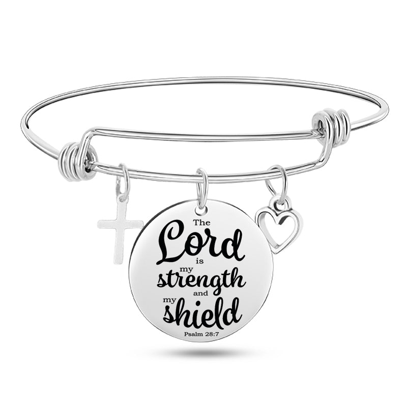 Unisex Bible Scripture Stainless Steel  Bracelet
