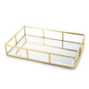 Golden Mirror Tray Storage