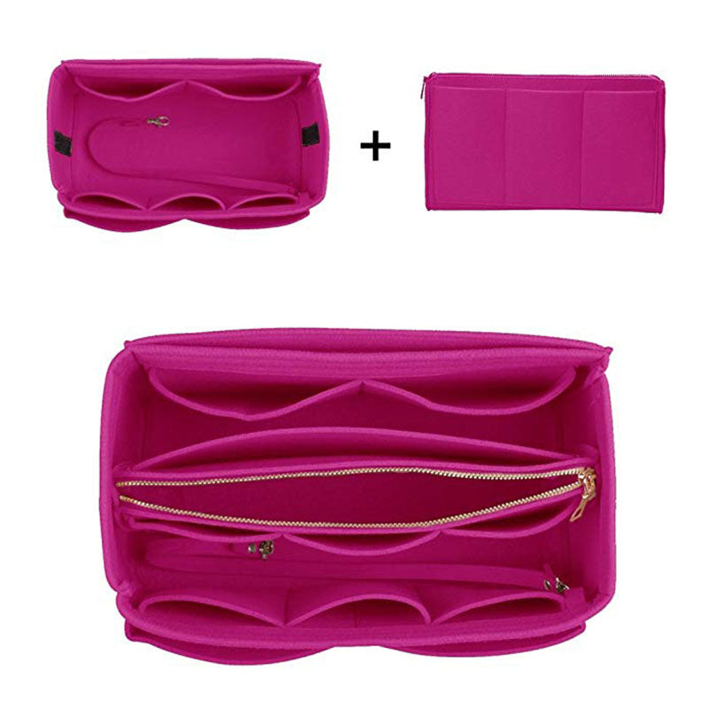 Constructed compartments cosmetic bag