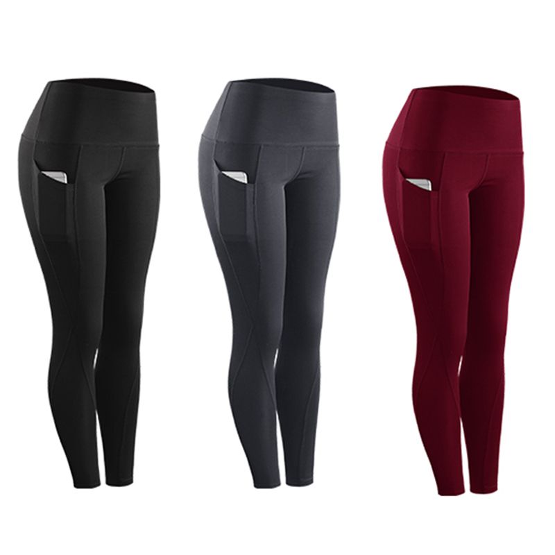 Women  Skinny Fitness Leggings Sportswear  with Pocket