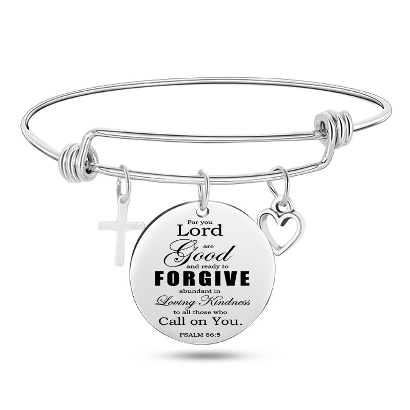 Unisex Bible Scripture Stainless Steel  Bracelet