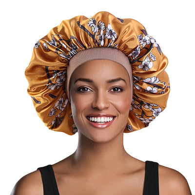 Printing  Elastic Silk Turban Hat