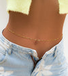 Gold and White Women's  Body Waist Chain Jewelry