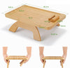 Oval/Rectangle Portable  Bamboo Folding Tray with IPhone/Tablette Holder