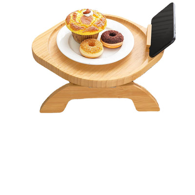 Oval/Rectangle Portable  Bamboo Folding Tray with IPhone/Tablette Holder