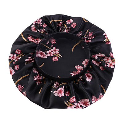 Printing  Elastic Silk Turban Hat