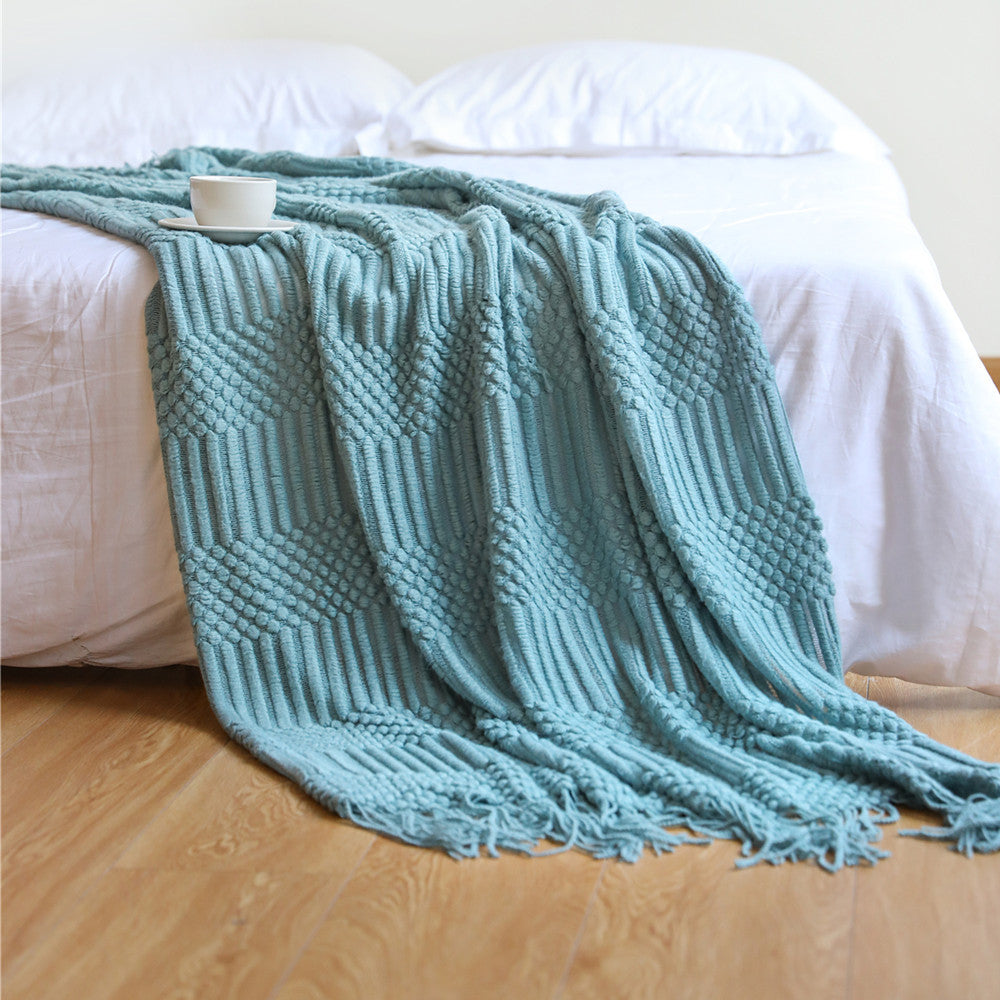 Knitted Blanket Bed Throw